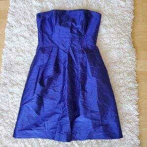 ALFRED SUNG Women's Formal Strapless Mini Dress Size 8  Blue